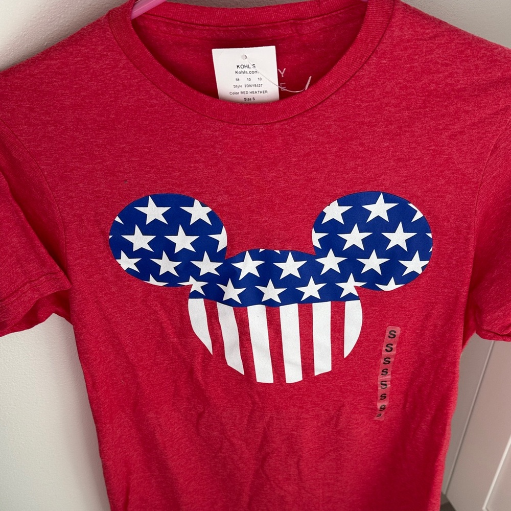 Disney Red and Blue Mickey Mouse Kids T-Shirt